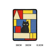 Tapis à gratter pour chat en sisal personnalisable, monté au mur, durable, résistant aux déchirures, jouet pour animaux de compagnie pour soulager l'ennui, produits pour animaux de compagnie