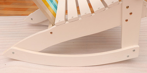 Modern American Style Luxury Adirondack Recliner Unique White <strong>Wooden</strong> Outdoor <strong>Rocking</strong> <strong>Chair</strong> for Beach Garden Patio Porch Balcony - Product Image 6