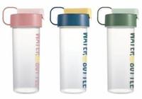 Bouteille d'eau potable en plastique transparente de 540 ml pour l'extérieur, sans BPA, bouteille d'eau de sport en plastique portable pour les voyages