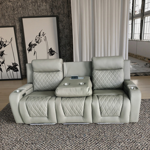 Sofá Reclinable Eléctrico de Tres Plazas, Resistente, de la Marca Frank Wholesale, con Luces LED y Función de Carga Inalámbrica, Apto para - Product Image 4