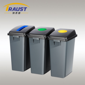 Traust 60L 16 gallons <span class=keywords><strong>Poubelle</strong></span> extérieure en PP avec empattement et couvercle - Product Image 6