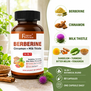 Suplemento personalizado de Berberina con Cardo Mariano para apoyar la salud del hígado y cápsulas antioxidantes de Berberina para adultos - Product Image 4