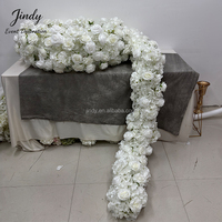 Décoration de table rose JINDY, centre de table, arrangements floraux, centre de table de mariage en soie, chemin de table fleuri