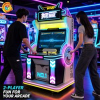 Machine de jeu d'arcade de combat pour 2 joueurs, borne vidéo rétro 32 pouces, à monnayeur, pour centre de divertissement