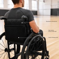 Fauteuil roulant sportif léger 11,5 kg pliable à 37 cm, dossier souple, roues de 24 pouces, alliage d'aluminium pour athlètes et utilisateurs actifs