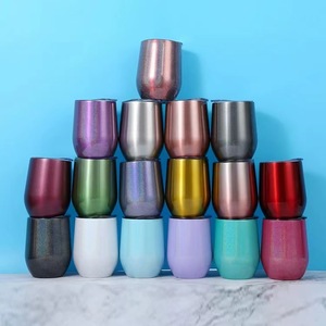 Bicchiere Termico Ergonomico a Forma di Uovo da 12oz, in Acciaio Inox 304, Senza Stelo, per Vino, Design Confortevole per il Maneggio, Ideale per Riunioni - Product Image 2