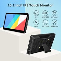Écran tactile 10,1 pouces IPS 1280x800 60Hz, petit écran secondaire USB-C, tactile 10 points, pour VESA, double haut-parleur
