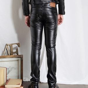 Pantalon crayon moulant en cuir PU noir sexy pour homme, personnalisé, vente en gros - Product Image 5