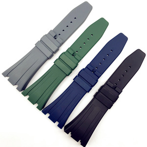 Correa de Reloj de Silicona Compatible con <span class=keywords><strong>Audemars</strong></span>, Correa de Reloj de 27 mm, Correa de Reloj Tipo P, Brazalete para Hombre con Hebilla de Mariposa - Product Image 5