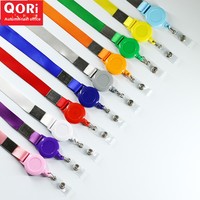 Porte-cartes rétractable en nylon avec boucle facile à ouvrir, pour permis de travail, carte d'employé, carte d'identité, étudiants, personnel de bureau, Autumn Rain