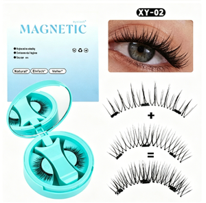 Kit <span class=keywords><strong>de</strong></span> <span class=keywords><strong>faux</strong></span> <span class=keywords><strong>cils</strong></span> magnétiques avec applicateur, <span class=keywords><strong>cils</strong></span> 3D naturels réutilisables sans colle, série XY, OEM ODM certifié CE ISO - Product Image 3