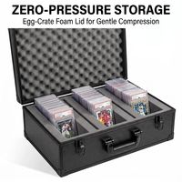 Étui Premium en Fibre de Carbone et Aluminium pour Cartes Gradées, Boîte de Rangement Robuste avec Mousse Rainurée et Serrures à Clé Sécurisées