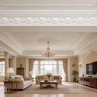 Moulures de plafond en mousse EPS blanche, imperméables et légères pour salon et chambre à coucher