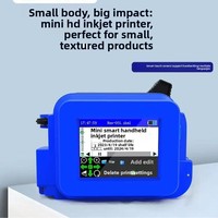 Mini Impresora Inteligente de Inyección de Tinta, Máquina Codificadora Automática Pequeña para Bolsas de Plástico con Fecha de Producción y Código QR, Multi-idioma