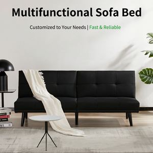 أريكة سرير قابلة للسحب على شكل حرف L مع تخزين، مغطاة بالقماش وإطار معدني للاستخدام في غرفة المعيشة - Product Image 2