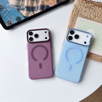 Coque de téléphone mobile givrée en PC avec chargeur magnétique sans fil translucide de haute qualité pour iPhone 17 18 Pro Max