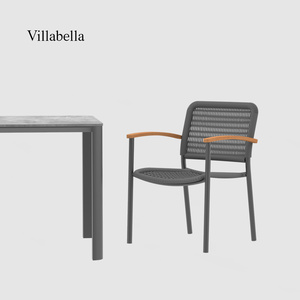 Thời tiết bằng chứng giải trí ngoài trời đồ nội thất Patio tay dệt vườn ghế nhôm ngoài trời Bộ Ăn Uống - Product Image 3