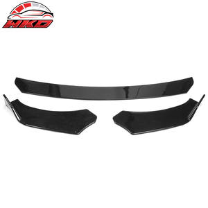 Universal A Style 3PCS Adjustable Front Bumper Lip <b>Spoiler</b> Splitter Gloss Black High Quality Body Kit - Product Image 4