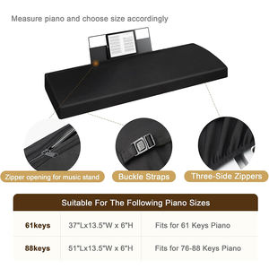 Funda antipolvo para teclado de piano, cubierta impermeable y elástica para teclados de piano eléctrico digital de 66/88 teclas - Product Image 2