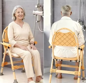 Foldable Aluminum Toilet <b>Commode</b> <b>Chair</b> with Widened Seat Cushion for the Elderly - Product Image 6