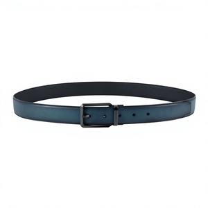 Cinturón de Cuero Vacuno 100% Genuino, Longitud Personalizada, Hebilla Cuadrada de Acero, Ecológico, con Logotipo Impreso, Cinturón Casual para Hombre, Hecho en India - Product Image 5
