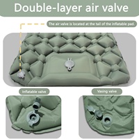 Matelas de camping gonflable pliable moderne et léger avec oreiller intégré, coussin d'air portable, tapis de couchage imperméable pour sac à dos