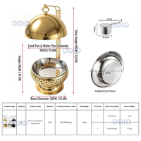 Plat de service de luxe 8L avec couvercle suspendu, chauffe-plats pour buffet, équipement de maintien au chaud pour hôtels, mariages et réceptions
