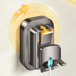 Soporte moderno para cepillos de dientes con ventosa, estante de almacenamiento rectangular montado en la pared sin taladro para baño, fácil de limpiar - Product Image 4