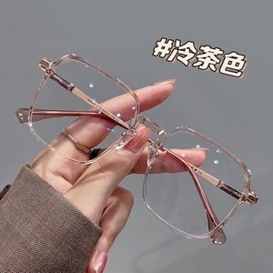 Other Anti Blue Light Glasses Large Square <b>Frame</b> Metal Full <b>Frame</b> Artistic Retro Style For Women - Product Image 1