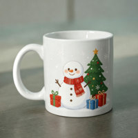 Tasse à café en céramique personnalisée avec des cloches de Noël, tasse à thé en porcelaine blanche pour les fêtes, tasse cadeau de Noël compatible avec le micro-ondes