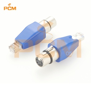 Adaptateur audio XLR 5 broches femelle <span class=keywords><strong>DMX</strong></span> vers RJ45 mâle CAT5e blindé, connecteur RJ45 Ethernet vers XLR 5 broches pour scène, studio d'enregistrement - Product Image 2