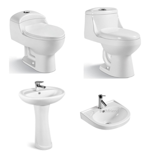 <span class=keywords><strong>Ensemble</strong></span> <span class=keywords><strong>WC</strong></span> monobloc en céramique à double chasse moderne avec siphon en P et robinet de lavabo pour salle de bain, idéal pour l'Amérique du Sud - Product Image 6