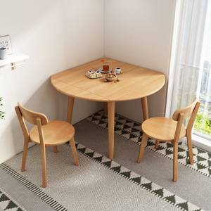 Solid Wood <b>Dining</b> <b>Table</b> And <b>Chair</b> Set 4 Piece Convertible Foldable For Small Homes And Apartments <b>Dining</b> Room Set - Product Image 2