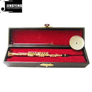 2024 Jingying música miniatura latón <span class=keywords><strong>viento</strong></span> <span class=keywords><strong>instrumentos</strong></span> musicales modelo, Mini clarinete modelo decoración del hogar instrumento <span class=keywords><strong>de</strong></span> cumpleaños regalo - Product Image 2