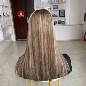 Listo para Enviar: Topper de Cabello Humano Virgen Europeo de Primera Calidad con PU, Color con Mechas, Piezas de Cabello con Clip, Base Mono 5x6, Toupee para Mujer - Product Image 6