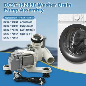 Kit de montaje de bomba de drenaje para lavadora <span class=keywords><strong>Samsung</strong></span>, bomba de drenaje de bomba de drenaje, arandela de drenaje de la bomba de desagüe de la lavadora WA44 WA41, 2 unidades, 1 unidad, 2 unidades - Product Image 3