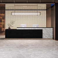 Comptoir de réception et de caisse de style minimaliste moderne personnalisé pour hôtels, entreprises et salons de beauté