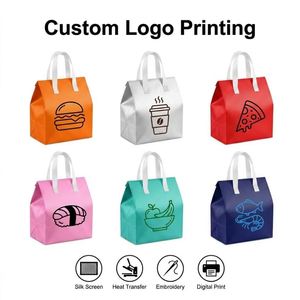 Sac isotherme personnalisé OEM en non-tissé imprimé avec feuille d'aluminium, écologique et imperméable, pour la vente en gros - Product Image 5