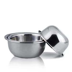 廉价批发厨房金属多功能深碗盆不锈钢餐碗搅拌碗