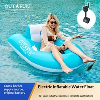 Nouveau style de radeau gonflable électrique individuel en PVC avec propulsion automatique et bouée de natation rotative, longueur 1,46 m