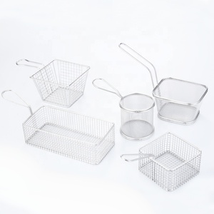 Panier de friteuse professionnel en acier inoxydable pour restaurant, égouttoir pliable anti-corrosion pour égouttement rapide de l'huile, compatible lave-vaisselle - Product Image 2