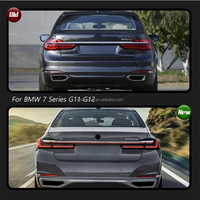Conjunto de Luces Traseras LED de Ancho Completo Modificadas para BMW Serie 7 2016-2019 G11 G12 730Li 740Li 750Li, Estilo G12, Lámpara Trasera Mejorada