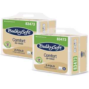 Serviette de toilette BulkySoft Z-Fold 21,5x24 cm, 2 plis, confortable, sans encre, pour distributeurs - Product Image 1