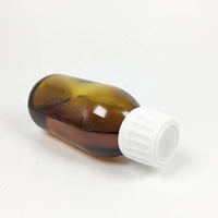 Bouteille de sirop contre la toux à l'érable liquide en verre ambré écologique de 200 ml, 250 ml, 8 oz, avec bouchon en plastique inviolable