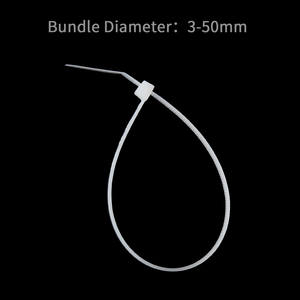 100pcs 3.6*200mm Nylon tự khóa quan hệ Cáp trắng UV Zip <span class=keywords><strong>Tie</strong></span> dây nhựa quan hệ - Product Image 3