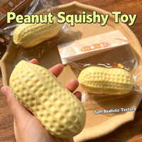 Jouet Squishy Arachide Fait Main à Rebond Lent, Bloc de Construction, Remplissage de Boîte Mystère, Sensation de Poids Lourd, Balle à Presser pour la Vente en Gros