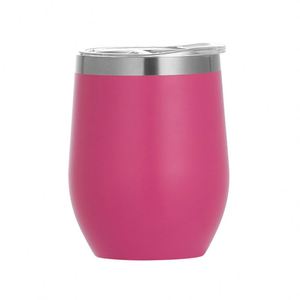 High Quality Party Business Gift Custom Egg Shape 12Oz Stainless Steel Double Wall Insulated Wine Tumbler With Spill Proof Lid - Product Image 5