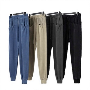 Wholesale 2024 Custom Lightweight Fleece Cotton Breathable Casual Plus Size Men's <b>Jogger</b> Pants Solid Gym Sweatpants Quick Dry - Product Image 1
