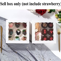 Boîtes à pâtisserie carrées robustes et élégantes pour 60 biscuits, 8x8x2.5 pouces, avec finition mate et doublure en mousse, pour chocolats et fraises