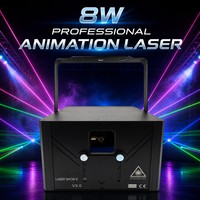 Projecteur laser de scène RGBW avec animation, DMX512, contrôle par application Bluetooth, 12 W, éclairage laser RGB pour DJ, discothèque, club
